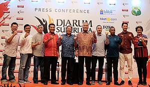 Usai konfrensi pers Djarum Superliga Badminton 2019, Kamis (31/1).
