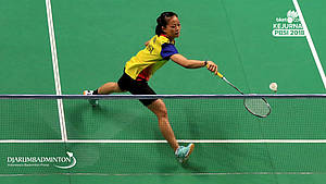 Fitriani (PB Exist) menyambut pengembalian.