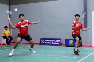 Muhammad Rizki Mubarrok/Raihan Daffa Edsel Pramono (Humas PP PBSI) Muhammad Rizki Mubarrok/Raihan Daffa Edsel Pramono (Humas PP PBSI)