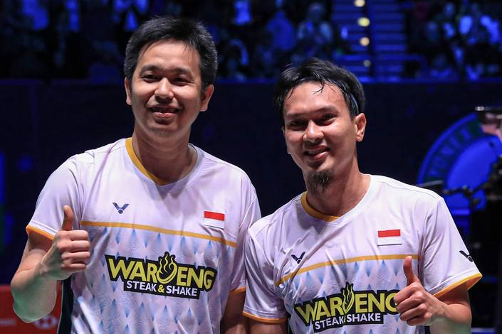 Hendra Setiawan & Mohammad Ahsan (Humas PP PBSI) Hendra Setiawan & Mohammad Ahsan (Humas PP PBSI)