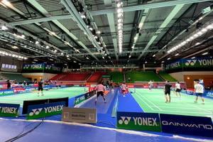 Suasana latihan tim Indonesia jelang German Open 2022 (Humas PP PBSI)