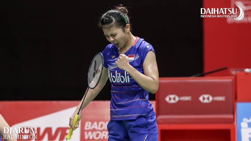 Selebrasi pemain ganda putri Indonesia, Greysia Polii. Selebrasi pemain ganda putri Indonesia, Greysia Polii.