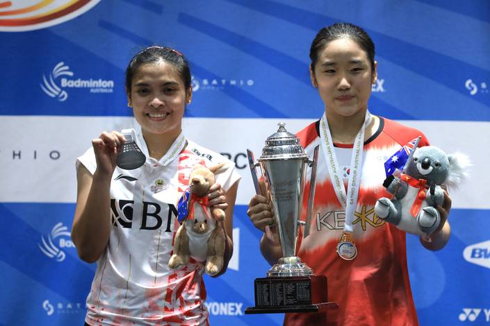 Gregoria Mariska Tunjung & An Seyoung (Humas PP PBSI) Gregoria Mariska Tunjung & An Seyoung (Humas PP PBSI)