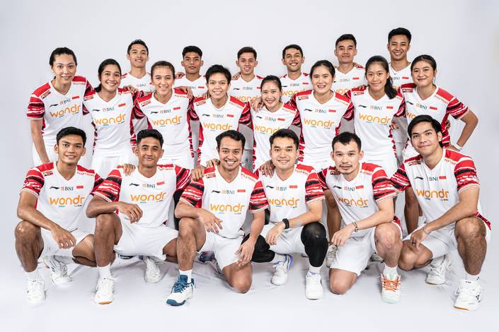 Tim bulu tangkis Indonesia pada Piala Sudirman 2025 (Humas PP PBSI)