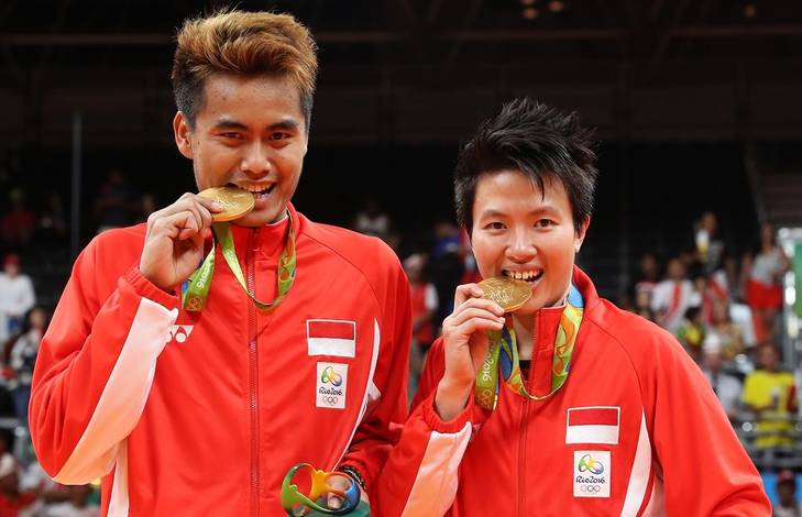 Peraih medali emas Olimpiade Rio de Janeiro 2016, Tontowi Ahmad/Liliyana Natsir (Indonesia). (Foto: BWF) Peraih medali emas Olimpiade Rio de Janeiro 2016, Tontowi Ahmad/Liliyana Natsir (Indonesia). (Foto: BWF)