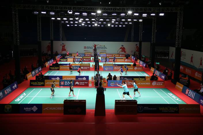 Rangkaian pertandingan di hari pembuka BAJC 2023 (Humas PP PBSI)