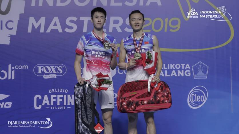 Ou Xuan Yi/Zhang Nan (Tiongkok) juara ganda putra Yuzu Indonesia Masters 2019 BWF Tour Super 100. Ou Xuan Yi/Zhang Nan (Tiongkok) juara ganda putra Yuzu Indonesia Masters 2019 BWF Tour Super 100.