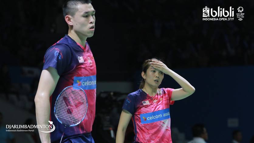 Ekspresi kekecewaan Tan Kian Meng/Lai Pei Jing (Malaysia). Ekspresi kekecewaan Tan Kian Meng/Lai Pei Jing (Malaysia).