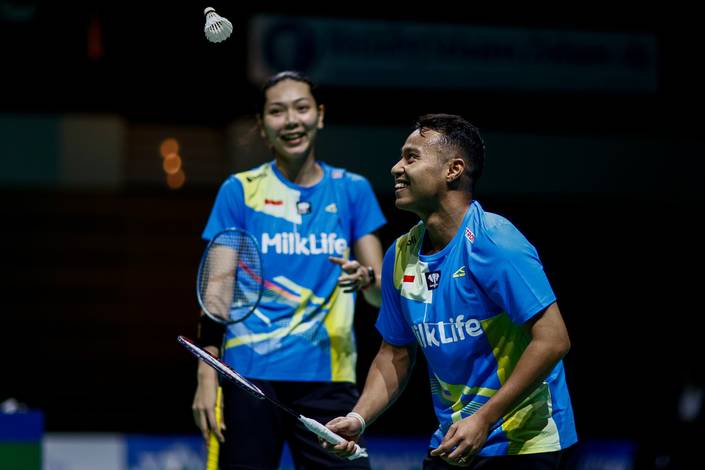 Rehan Naufal Kusharjanto/Gloria Emanuelle Widjaja (PBSI/Badmintonphoto/Yang Shaochen)
