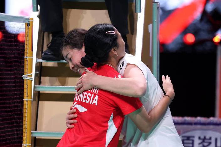 Ni Kadek Dhinda Amartya Pratiwi & Lin Hsiang Ti (Humas PP PBSI)