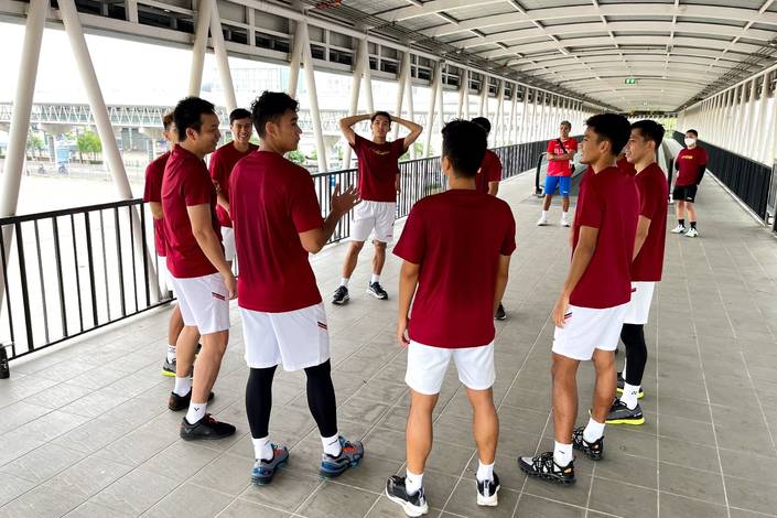 Sesi latihan perdana skuad Indonesia jelang Piala Thomas & Uber 2022 di Bangkok, Thailand (Humas PP PBSI) Sesi latihan perdana skuad Indonesia jelang Piala Thomas & Uber 2022 di Bangkok, Thailand (Humas PP PBSI)
