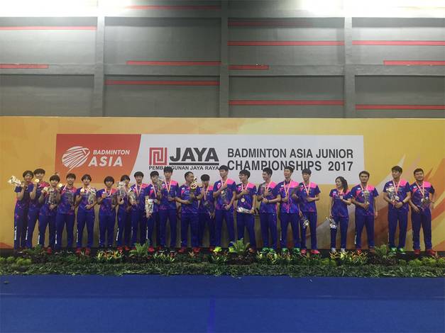 Podium Juara Tim Korea di Asia Junior Championships 2017 Podium Juara Tim Korea di Asia Junior Championships 2017
