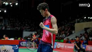 Lee Zii Jia (Malaysia) saat tampil di ajang Daihatsu Indonesia Masters 2019 BWF World Tour Super 500.