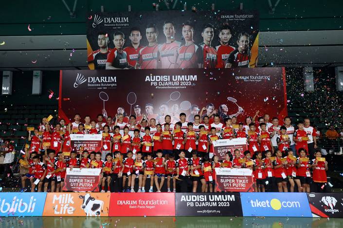 Para peraih Super Tiket Audisi Umum PB Djarum 2023 (Dok. PB Djarum) Para peraih Super Tiket Audisi Umum PB Djarum 2023 (Dok. PB Djarum)