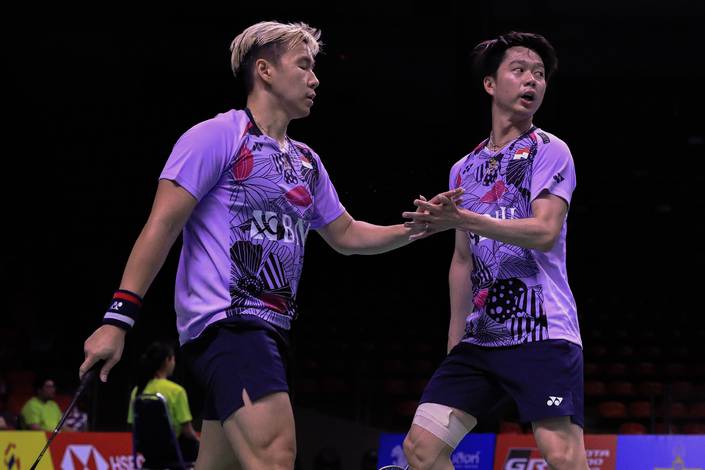 Marcus Fernaldi Gideon & Kevin Sanjaya Sukamuljo (Humas PP PBSI) Marcus Fernaldi Gideon & Kevin Sanjaya Sukamuljo (Humas PP PBSI)