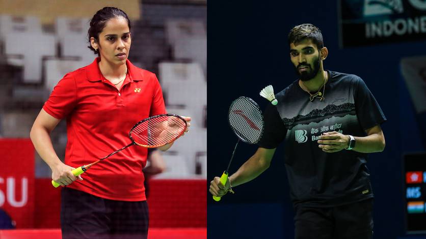 Saina Nehwal dan Kidambi Srikanth (India). Saina Nehwal dan Kidambi Srikanth (India).