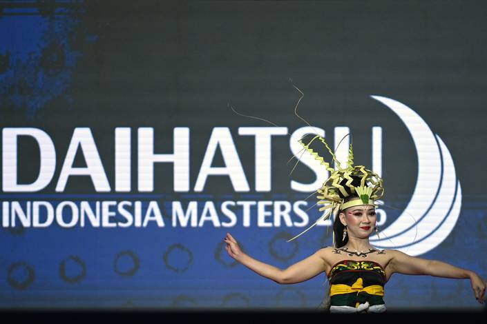 Seremonial pembukaan rangkaian laga final Indonesia Masters 2026 (Djarum Badminton)