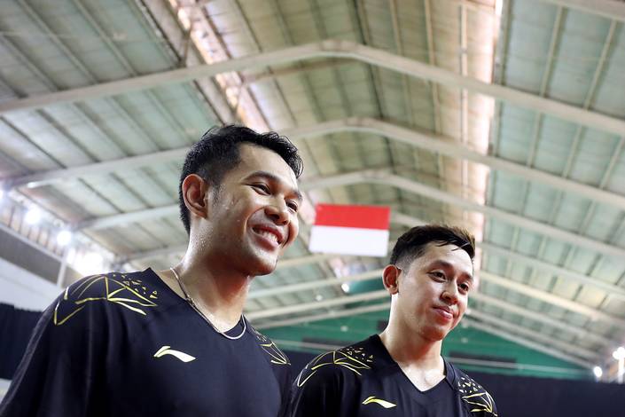 Fajar Alfian/Muhammd Rian Ardianto (Djarum Badminton/Edward Luhukay)