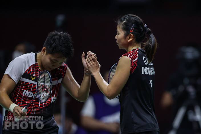 Selebrasi kemenangan Greysia Polii/Apriyani Rahayu (Indonesia). (Copyright: Badmintonphoto | Courtesy of BWF) Selebrasi kemenangan Greysia Polii/Apriyani Rahayu (Indonesia). (Copyright: Badmintonphoto | Courtesy of BWF)
