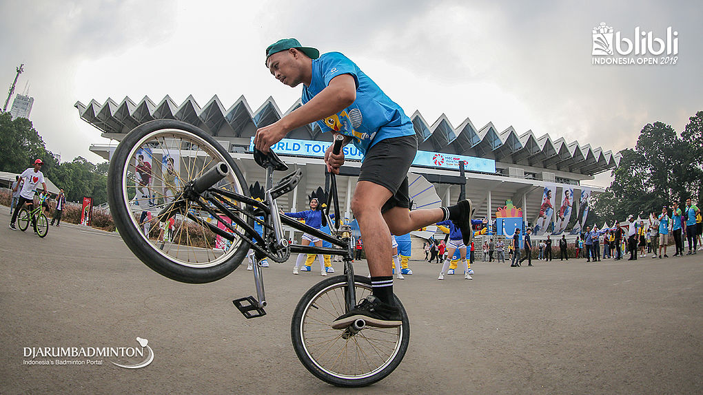 Atraksi BMX di Blibli Indonesia Open 2018 Atraksi BMX di Blibli Indonesia Open 2018