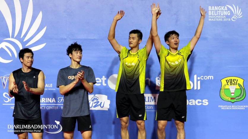 Chang Ko-Chi/Lu Chia Pin juara ganda putra Bangka Belitung Indonesia Masters 2018 BWF Tour Super 100.