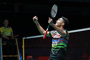 Selebrasi Jonatan Christie (Indonesia).