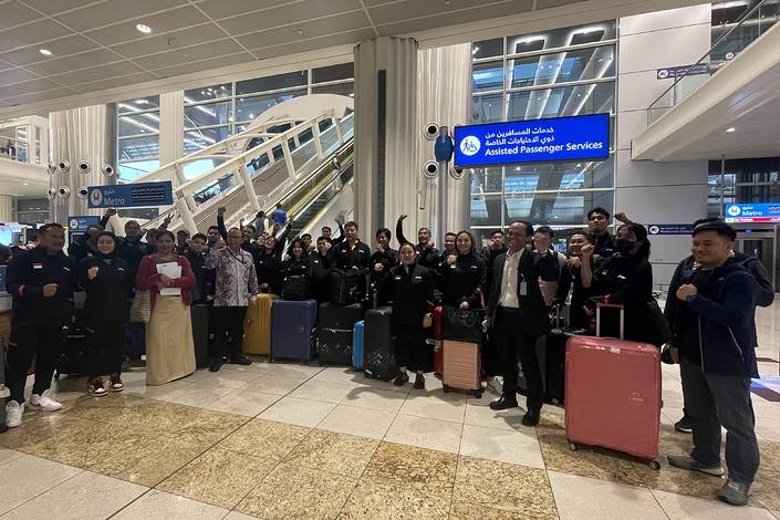 Skuad Indonesia Tiba di Dubai (Humas PP PBSI) Skuad Indonesia Tiba di Dubai (Humas PP PBSI)