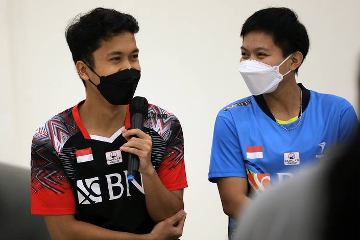 Anthony Sinisuka Ginting & Siti Fadia Silva Ramadhanti (Humas PP PBSI) Anthony Sinisuka Ginting & Siti Fadia Silva Ramadhanti (Humas PP PBSI)