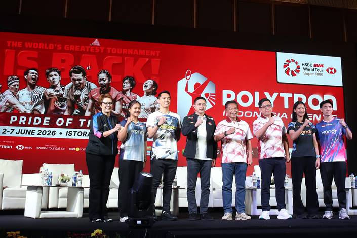 Jumpa pers Polytron Indonesia Open 2026 (Djarum Badminton/Edward Luhukay)