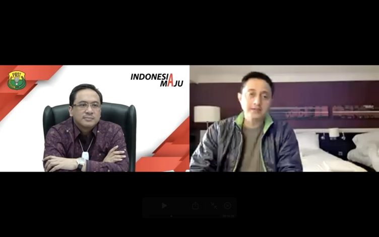 Ketua Umum PP PBSI, Agung Firman Sampurna (kiri) saat berbincang virtual dengan Manajer Tim Indonesia di All England 2021, Ricky Soebagja. (Foto: PP PBSI) Ketua Umum PP PBSI, Agung Firman Sampurna (kiri) saat berbincang virtual dengan Manajer Tim Indonesia di All England 2021, Ricky Soebagja. (Foto: PP PBSI)