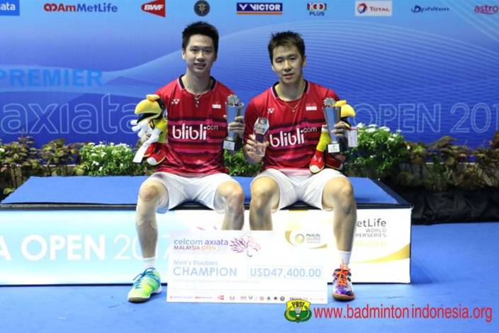 Kevin Sanjaya/Marcus F. Gideon Pada Saat Menjadi Juara Malaysia Open 2017. Kevin Sanjaya/Marcus F. Gideon Pada Saat Menjadi Juara Malaysia Open 2017.