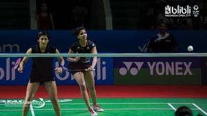 Reddy N. Sikki/Ashwini Ponnappa (India) saat berlaga di ajang Blibli Indonesia Open 2019 BWF World Tour Super 1000.