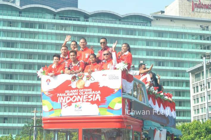 Dari Kemenpora Menuju Istana, Semua Antusias Sambut Pahlawan Olahraga Indonesia