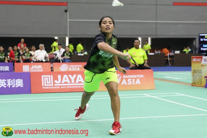 Gregoria Mariska Terpaksa Ditarik Mundur dari Pertandingan Nomor Perorangan Asia Junior Championships 2017. (foto: PBSI) Gregoria Mariska Terpaksa Ditarik Mundur dari Pertandingan Nomor Perorangan Asia Junior Championships 2017. (foto: PBSI)