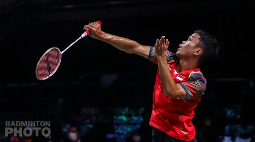 Tunggal putra Indonesia, Anthony Sinisuka Ginting melepaskan serangan. (Copyright: Badmintonphoto | Courtesy of BWF) Tunggal putra Indonesia, Anthony Sinisuka Ginting melepaskan serangan. (Copyright: Badmintonphoto | Courtesy of BWF)