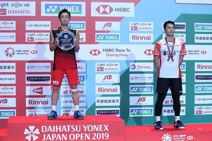 Jonatan Christie (kanan) keluar sebagai runner up Japan Open 2019 BWF World Tour Super 750. Jonatan Christie (kanan) keluar sebagai runner up Japan Open 2019 BWF World Tour Super 750.