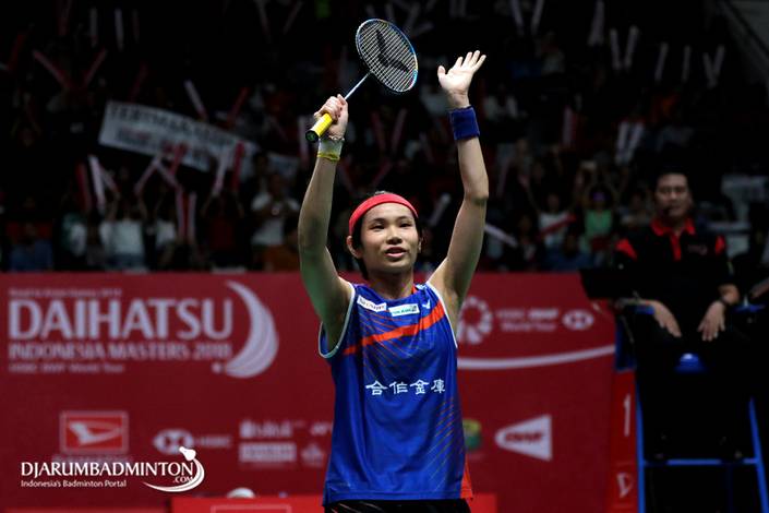 Tai Tzu Ying (Taiwan) celebration. Tai Tzu Ying (Taiwan) celebration.