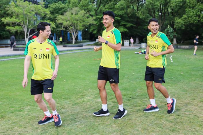 Sesi fun games jelang Piala Sudirman 2023 (Humas PP PBSI) Sesi fun games jelang Piala Sudirman 2023 (Humas PP PBSI)