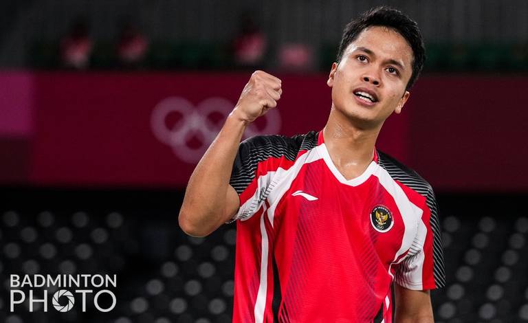 Selebrasi Anthony Sinisuka Ginting (Indonesia). (Foto: BADMINTONPHOTO - Shi Tang) Selebrasi Anthony Sinisuka Ginting (Indonesia). (Foto: BADMINTONPHOTO - Shi Tang)