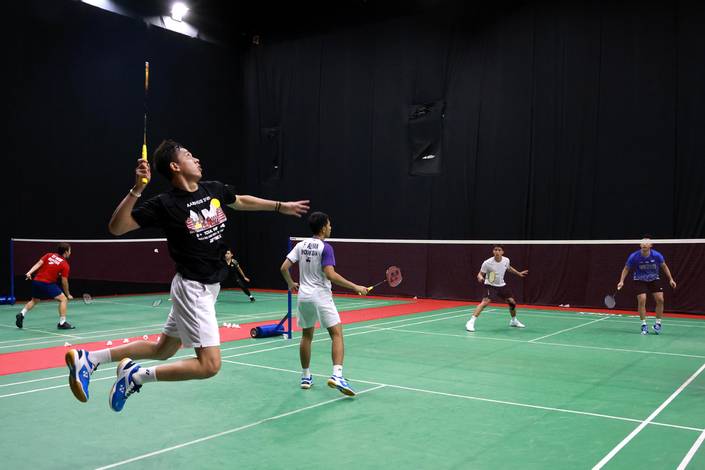 Sesi latihan skuad ganda putra Indonesia (Humas PP PBSI) Sesi latihan skuad ganda putra Indonesia (Humas PP PBSI)