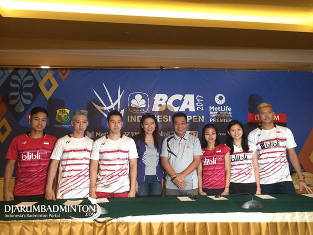 Press Conference BCA Indonesia Open 2017 di Hotel Sultan Jakarta, Minggu (11/6)