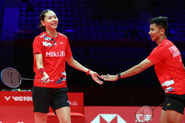 Gloria Emanuelle Widjaja & Dejan Ferdinansyah (Humas PP PBSI) Gloria Emanuelle Widjaja & Dejan Ferdinansyah (Humas PP PBSI)
