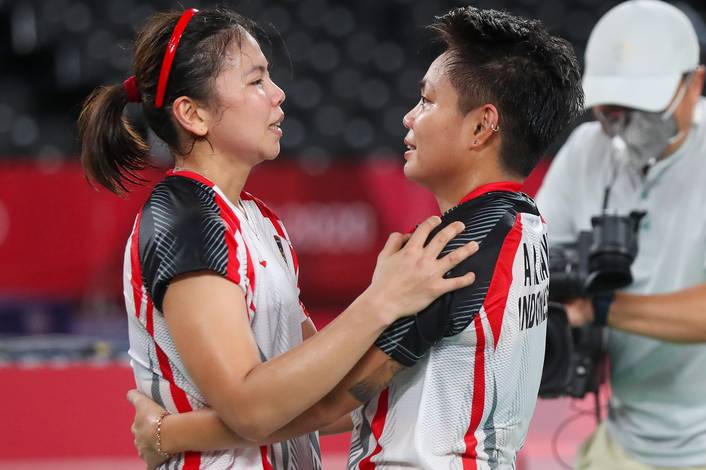 Ganda putri Indonesia, Greysia Polii/Apriyani Rahayu. (Foto: BADMINTONPHOTO - Yves Lacroix) Ganda putri Indonesia, Greysia Polii/Apriyani Rahayu. (Foto: BADMINTONPHOTO - Yves Lacroix)
