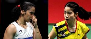 Saina Nehwal (India) dan shevon Jemie Lai (Malaysia).