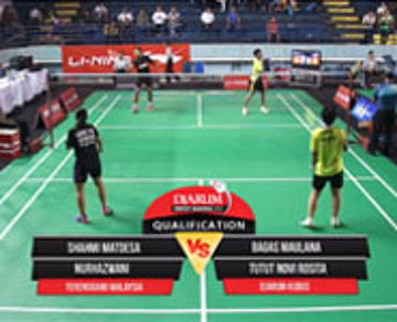 Shahmi M/Nurhazwani (Terengganu Malaysia) VS Bagas M/Tutut Novi (Djarum Kudus)