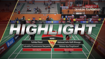 Rahmad Julio Rafli Ritonga/Helena Ayu Puspitasari (Djarum Kudus) VS Fathkul Rozzi/Salsabila Prameswara Haryanto (Exist Jakarta)