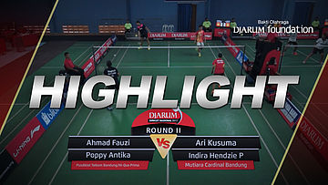 Ahmad Fauzi/Poppy Antika (Pusdiklat Telkom Bandung/Hi Qua Prima) VS Ari Kusuma/Indira Hendzie P (Mutiara Cardinal Bandung)