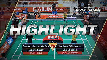 Abhinaya Rakan Adira/Dara Sri Yuliani (Jaya Raya Jakarta) VS Pramudya Kusuma Wardana/Fauzia Kartikasari (Djarum Kudus)
