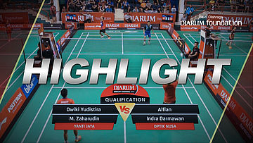 Alfian/Indra Darmawan (Optik Nusa) VS Dwiki Yudistira/M. Zaharudin (Yanti Jaya)