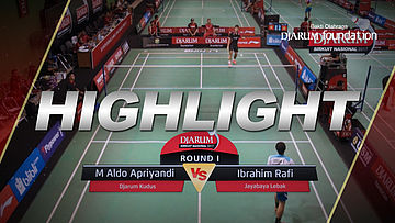 Muhammad Aldo Apriyandi (Djarum Kudus) VS Ibrahim Rafi (Jayabaya Lebak)